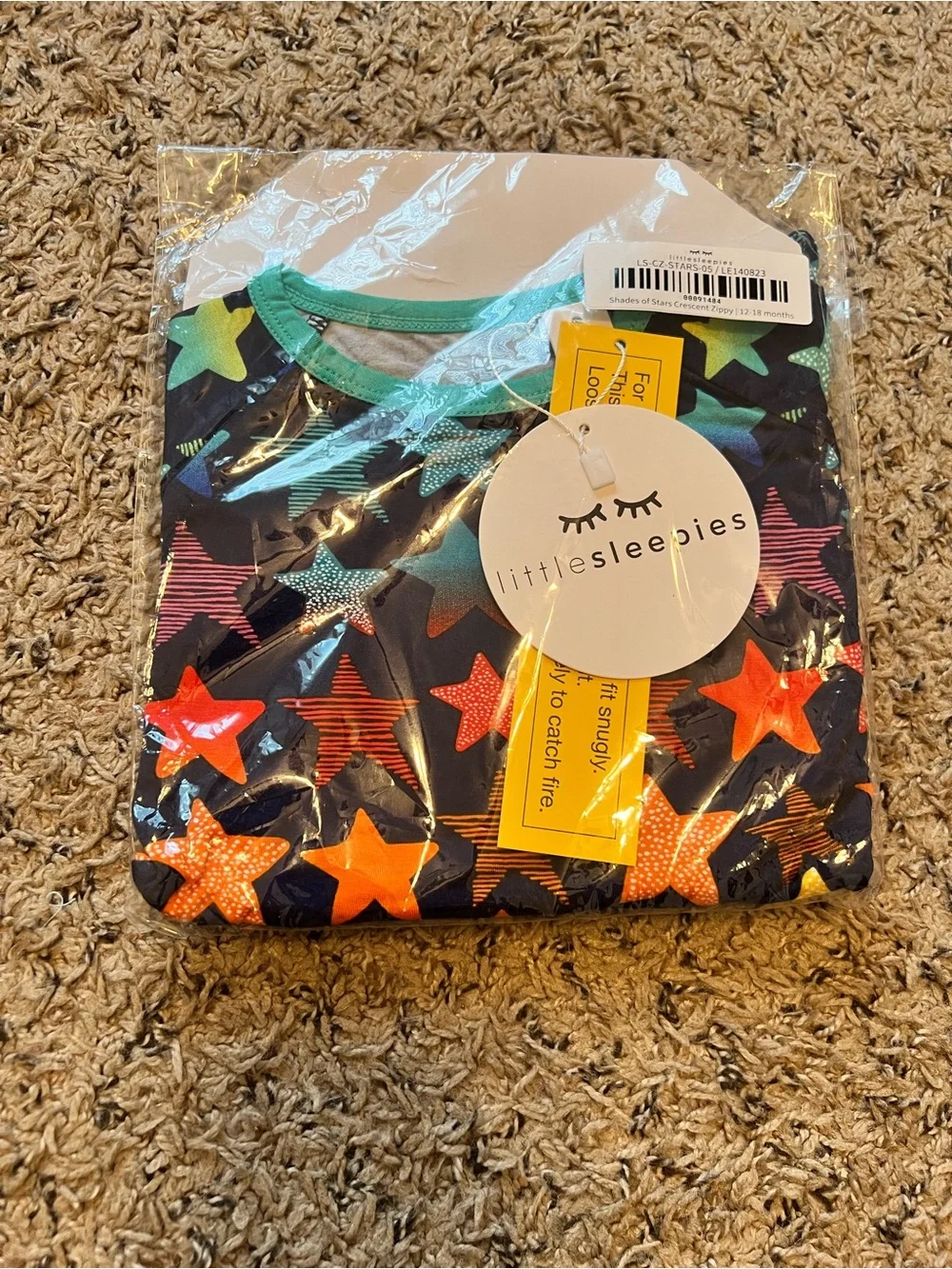 NWT Little Sleepies Shades of Stars Crescent Zippy